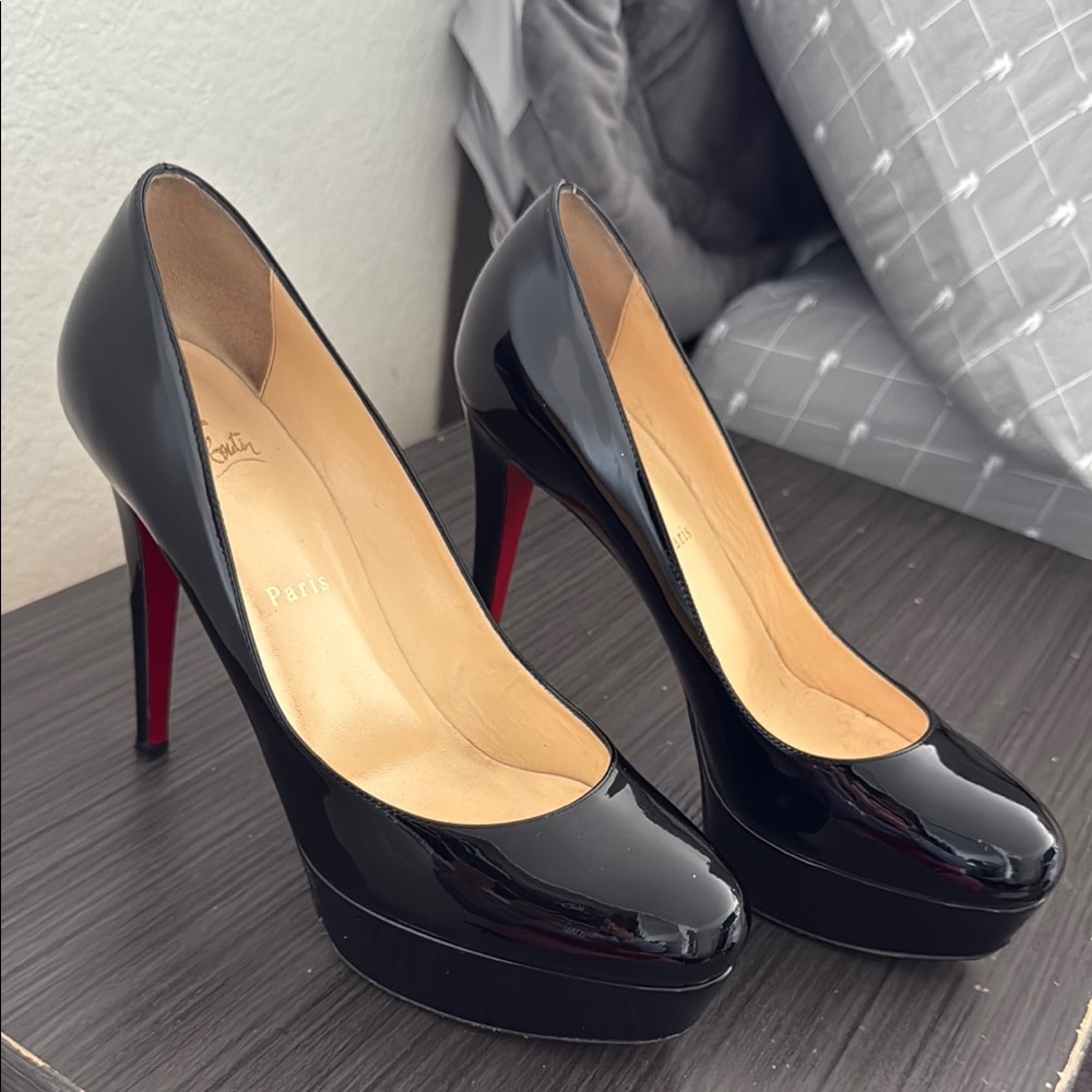 Black Patent Leather High Heels